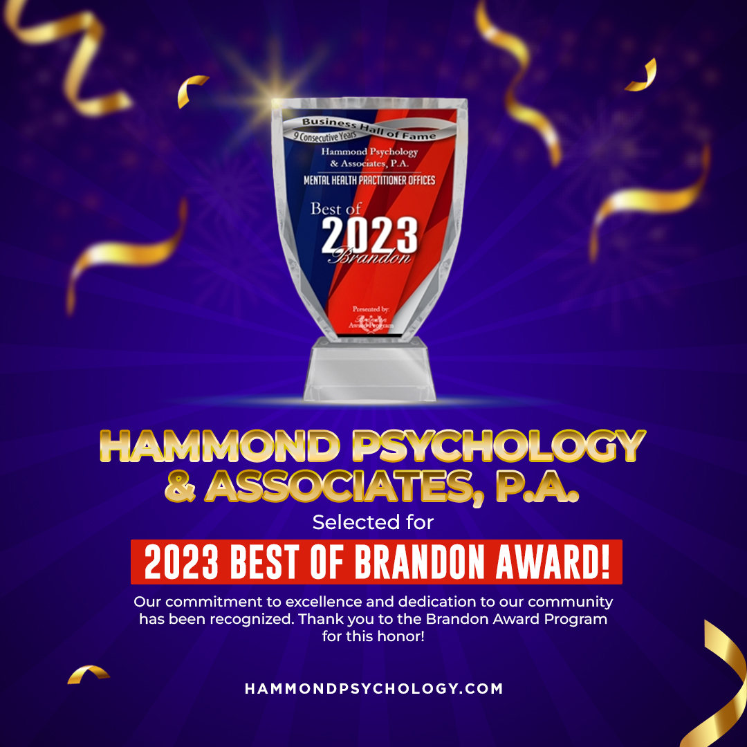 Hammond Psychology & Associates, P.A., a renowned mental health practitioner office, has recently received the 2023 Best of Brandon Award in the Mental Health Practitioner Offices category. Dr. Nekeshia Hammond is the founder and owner of Hammond Psychology & Associates.