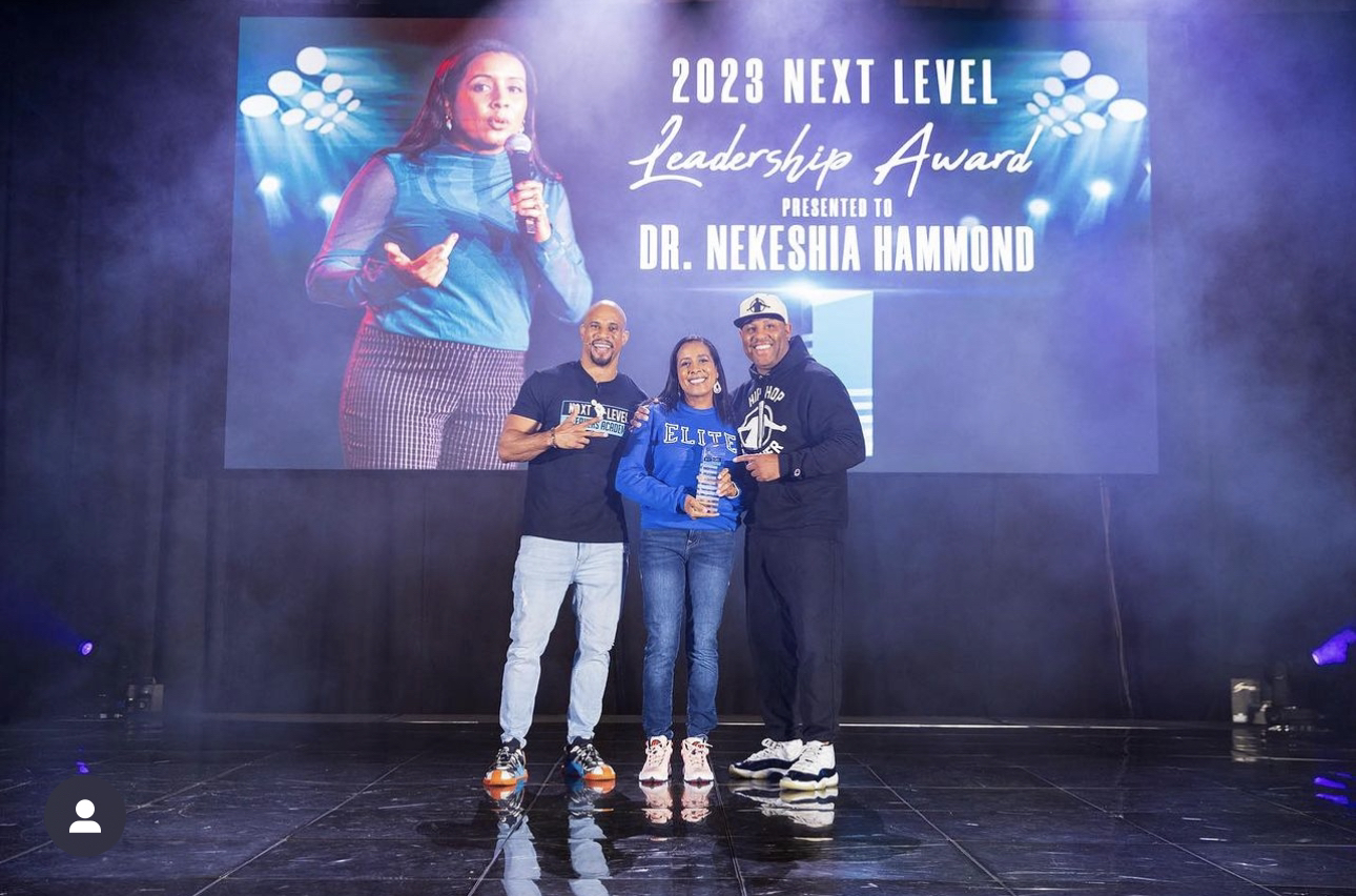 Dr. Nekeshia Hammond Wins Next Level Leadership Award at Next Level Speakers Conference, Honored by Jeremy Anderson and ET the Hip Hop Preacher