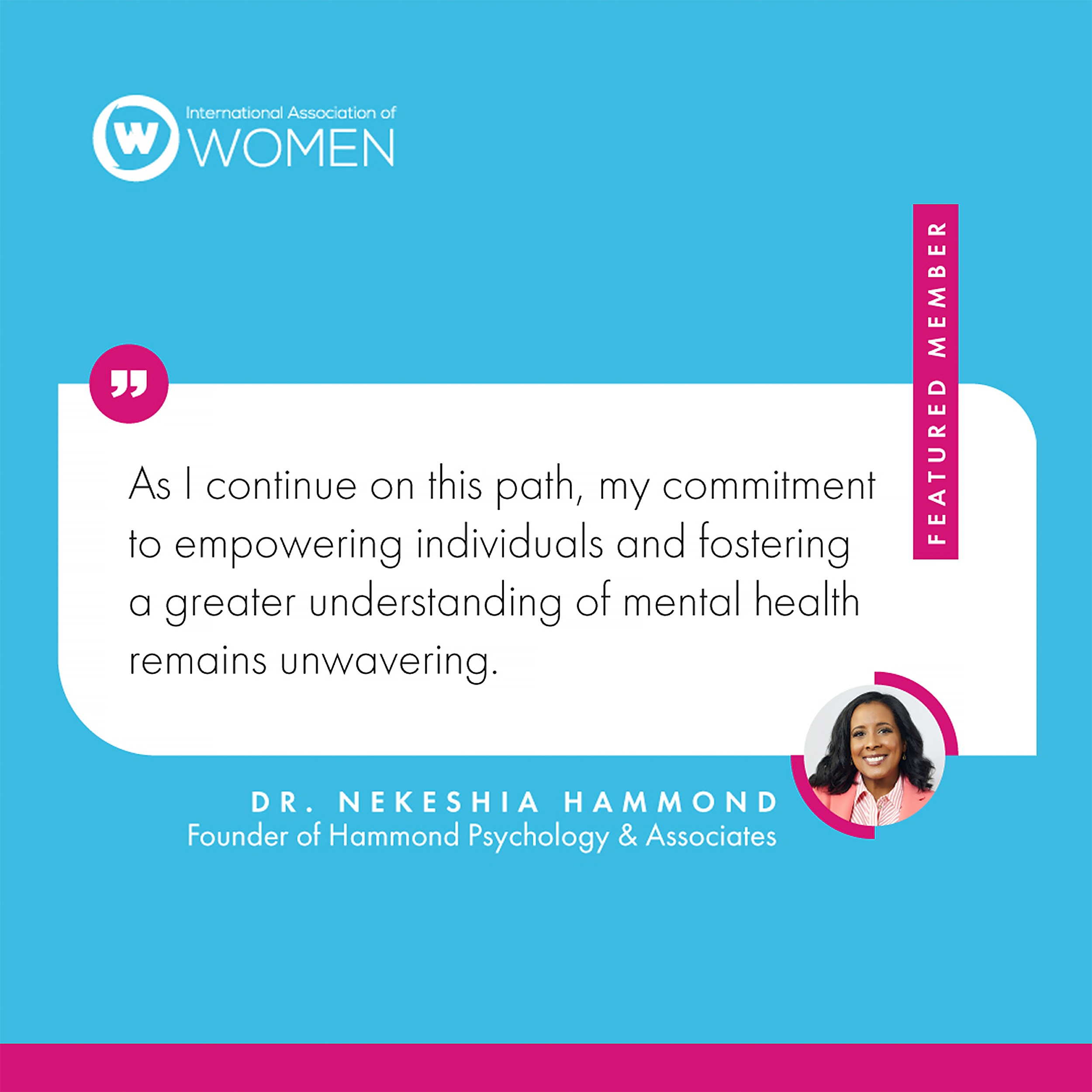 Empowering Minds: Dr. Nekeshia Hammond Featured in IAW